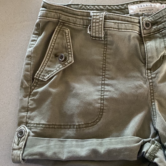 Army Green Torrid Shorts - Picture 11 of 11